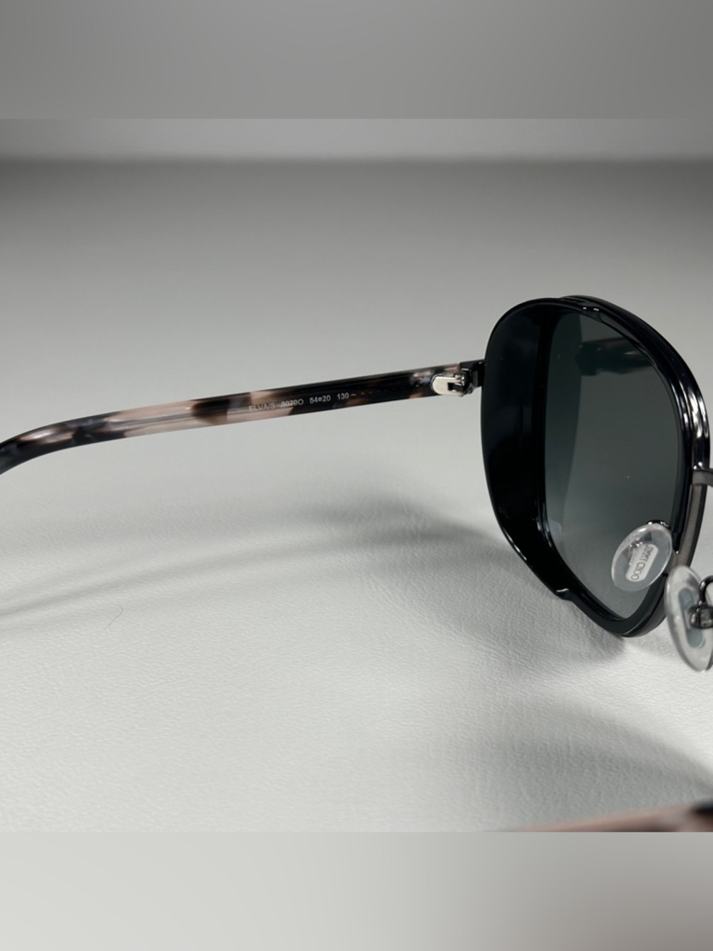Jimmy Choo ELVA/S 8079O 54_20 130 Tortoise Black Grey Shaded Squared Sunglasses - Picture 5 of 9